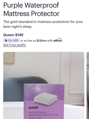 Purple Waterproof Mattress Protector - Purple